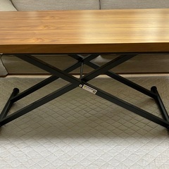 ダイニングテーブル   昇降リビングテーブル ニトリの画像