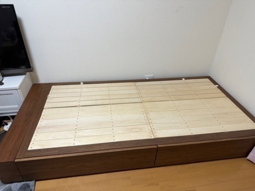 無印良品　シングルベット　スノコ　収納付き