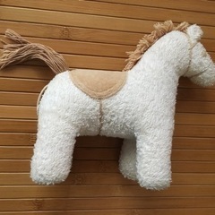 タオル生地の馬のぬいぐるみの画像