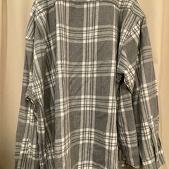 ビッグシャツ　チェック　グレーの画像