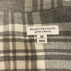ビッグシャツ　チェック　グレーの画像