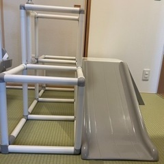 おりたたみ わんぱく スライダー ジム ブランコ付き 鉄棒 ベビージムの画像