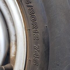 145/80R12　タイヤ&ホイール4本セット　PCD/100