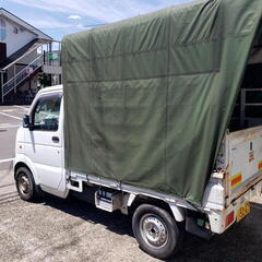 🌈 9月1日～7日まで1週間 値下げ 35万→30万！　【コレ見て！ パワーゲート車】　スズキ H17年式 DA63T キャリイ AT 垂直パワーゲート 幌付 軽トラ  の画像