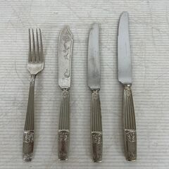 【LUCKY WOOD】 ラッキーウッド カトラリーセット ミート フィッシュ フォーク ナイフ 各10本 40本セットの画像