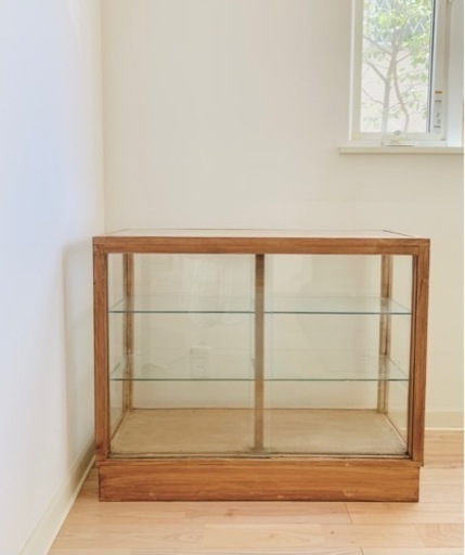 古道具　木枠　ガラスケース　レトロ