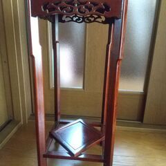 レトロ　電話台  ポットスタンド 花瓶置き 飾り棚 飾り台 ディ...