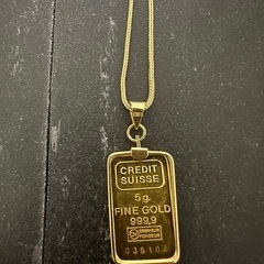 24kインゴッド　18kネックレス
