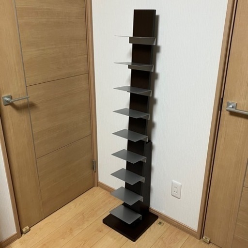 オークス ブックタワー ブックシェルフ ハイタイプ ダーク 高さ144cm