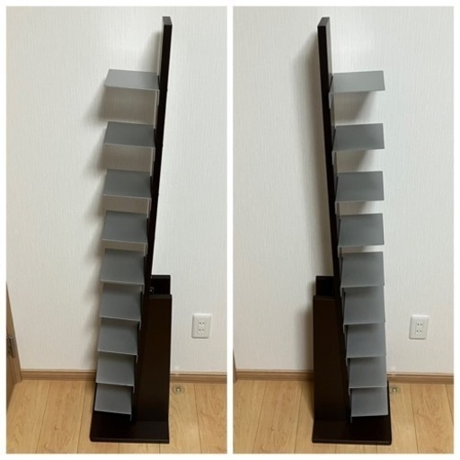 オークス ブックタワー ブックシェルフ ハイタイプ ダーク 高さ144cm