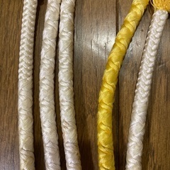 帯締め(丸組・黄色と白)の画像