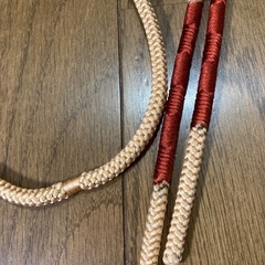 帯締め(丸組・ベージュと茶色)の画像