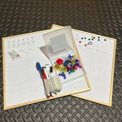 34×34cm ホワイトボードカレンダー ウッドずっとカレンダー...
