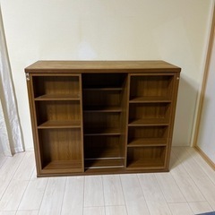 本棚　木製　三列　