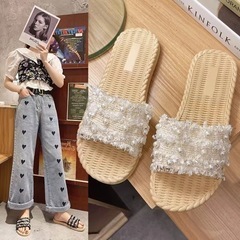 パールサンダルホワイト　23-23.5cmの画像