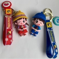 新品高約6.2cm PVC素材 アイスクリーム好きな子 バッグチャーム各色１つずつ在庫の画像