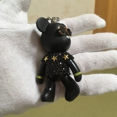 おしゃれメガネクマちゃんキーホルダー バッグチャームの画像