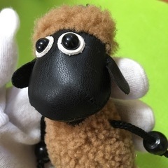 ウール使用ヒツジのショ_ン バッグチャーム バックパックに付けて個性的の画像