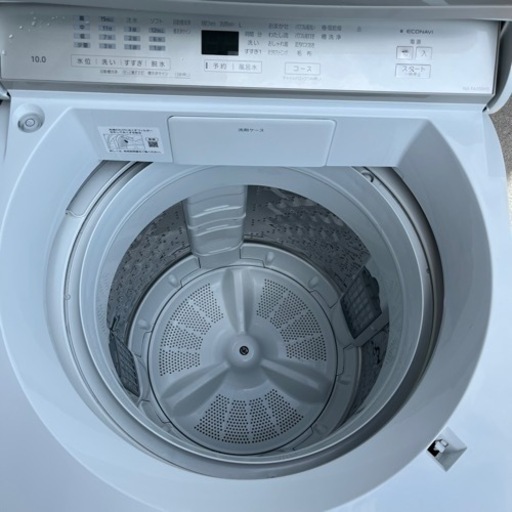 【美品】2021年製 Panasonic NA-FA100H9　簡易乾燥機能付洗濯機 洗濯10kg スゴ落ち泡洗浄 槽・風乾燥
