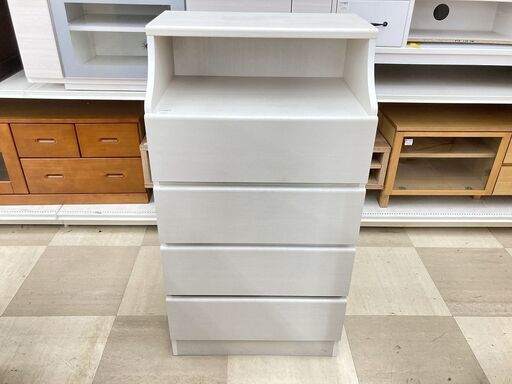 4段チェスト　白井産業　アイボリー