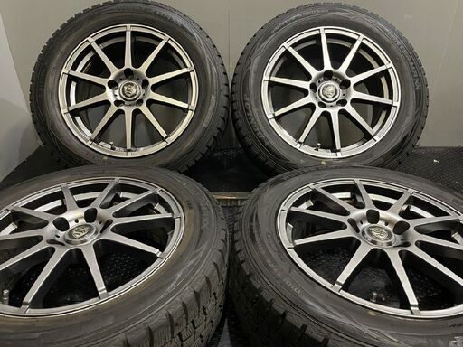 【DUNLOP WINTER MAXX WM01 215/60R17】スタッドレス【Stranger 17インチ 7J5HPCD114.3+48】バリ溝 エスティマ C-HR等　(TC931)