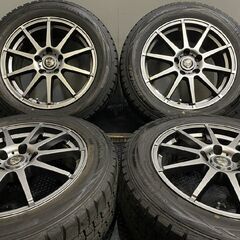 【DUNLOP WINTER MAXX WM01 215/60R17】スタッドレス【Stranger 17インチ 7J5HPCD114.3+48】バリ溝 エスティマ C-HR等　(TC931)