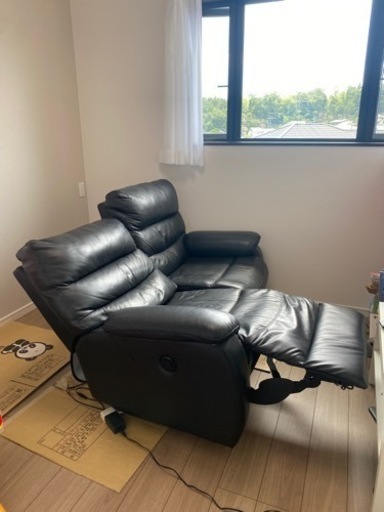 電動リクライニング、ソファー　2人掛け