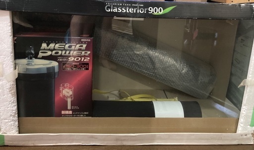 ［値下げ］90cm 水槽　新品未使用　蛍光灯付き　GEX グラステリア900 5点セット 水槽 アクアリウム 熱帯魚