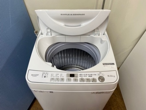 I483 ? SHARP 洗濯機 （6.0㎏） ⭐動作確認済⭐クリーニング済