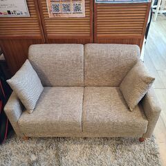 2人掛ソファ コンパクトサイズ ベージュの画像