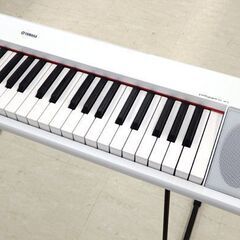 北海道 千歳市/恵庭市 動作品 YAMAHA/ヤマハ 電子キーボード Piaggero/ピアジェーロ NP-12WH 2021年製 ホワイト 61鍵 スタンド付 電子ピアノの画像