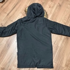 ブラック長袖モッズコート140cm 【深江橋】の画像