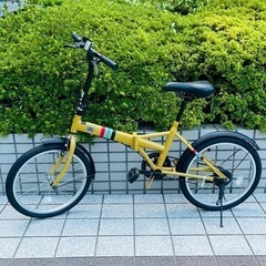 折り畳み 自転車 ヴィレ VILLE 20インチ マスタード ミ...