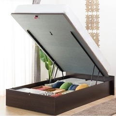 ニトリ/跳ね上げ収納付きベッドフレーム(シングル)