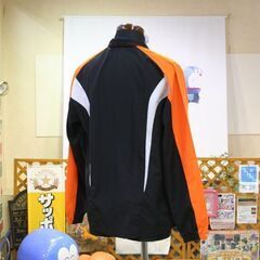 アシックス ウインドブレーカー上下 ウインドジャケット XTW538 ウインドロングパンツ XTW637 黒×白×橙 Mサイズ 札幌市 清田区 平岡の画像