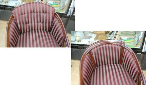 ② maruni 1人掛け アームチェア ブリティッシュコレクション 幅67×奥76×高74cm 布製 猫脚 レッド系 マルニ 札幌市