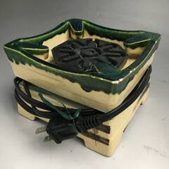 FI22/87 野々田商店 電熱器 通電確認済み 茶道具 卓上江戸火鉢 織部