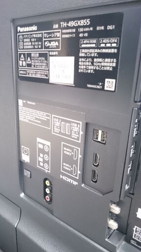 （￥55,000 ⇒特価￥40,000に値下げ) パナソニック　４９型液晶テレビ　２０１９年製　TH-49GX855　NETFLIX対