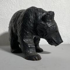 ✨🔔期間限定🔥ジモティー特別価格🔔✨熊置物 珍品 鮭咥えていない NO SERMON ノーサーモンの画像