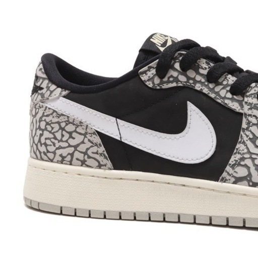 JORDAN BRAND AIR JORDAN 1 RETRO LOW OG BLACK/MUSLIN-TECH GREY-WHITE