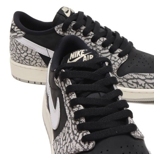 JORDAN BRAND AIR JORDAN 1 RETRO LOW OG BLACK/MUSLIN-TECH GREY-WHITE