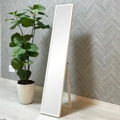 【美品】全身鏡　ミラー　ホワイトの画像