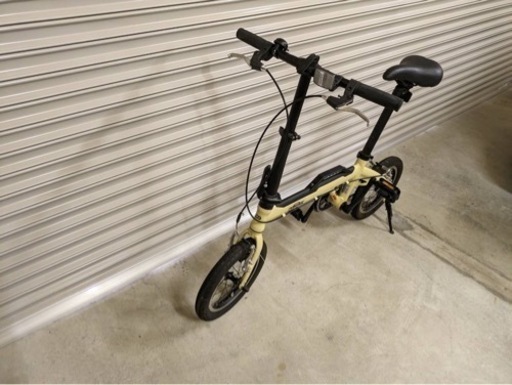 折り畳み自転車/ログ・アウトランク/ LOG OUTRUNK /ミニベロ/ライトベージュ /14インチ/美品