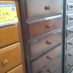 (60ｃｍ 幅）　サクラ天然木　7段チェスト　60ｃｍ幅　タンス　スリム　高く買取るゾウ八幡東店