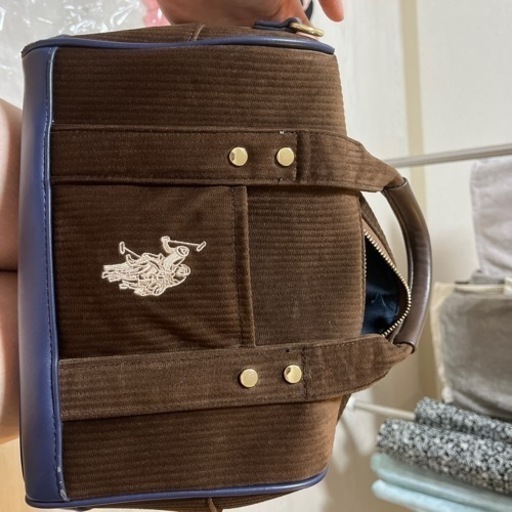 バッグ　ベロア生地　ポロ　polo