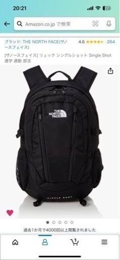 ノースフェイス　バックパック20L