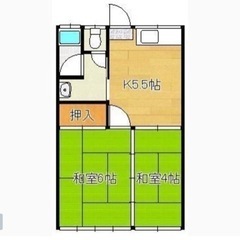 2DK❗️初期費用無料❗️1階❗️初期費用無料❗️新品エアコン設...