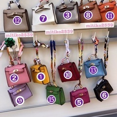 ハンドメイド 超繊革素材超ミニバッグチャームの画像