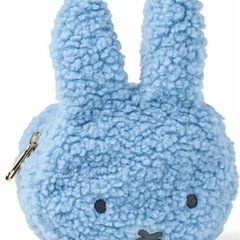 ミッフィー　ティッシュも入るふわふわポーチ ブルー