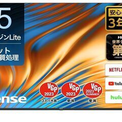 【新品未使用品】『2023年8月31日までの限定販売です!』Hisense 65V型 (10畳以上 視聴距離 121cm) 4Kチューナー内蔵 液晶 テレビ 65A6H ネット動画対応 ADSパネル 3年保証 ブラック